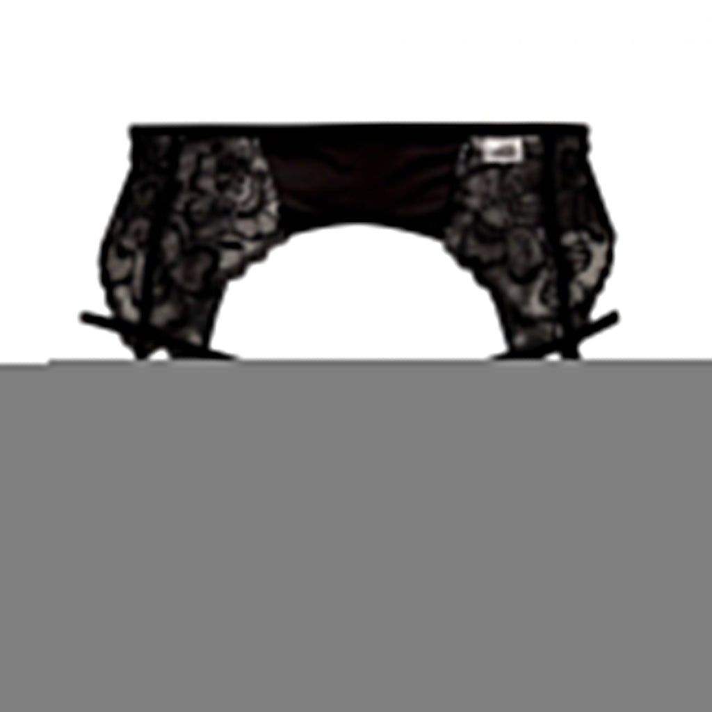 CandyMan 99550X Lace Garter-Jockstrap Outfit Color Black