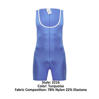 JOR 2216 Fighter Bodysuit Color Turquoise
