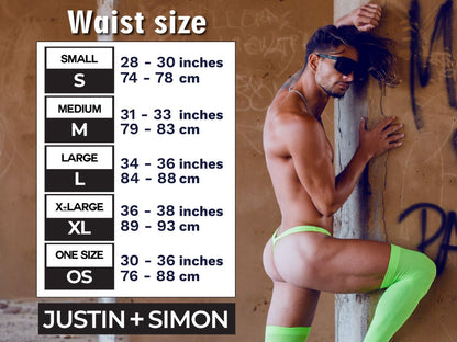 JUSTIN+SIMON XSJ02 Classic G-String Color Lurex Blue