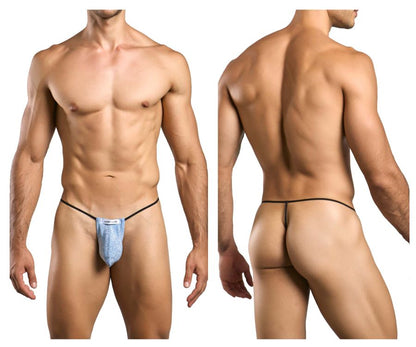 JUSTIN+SIMON XSJ02 Classic G-String Color Lurex Blue