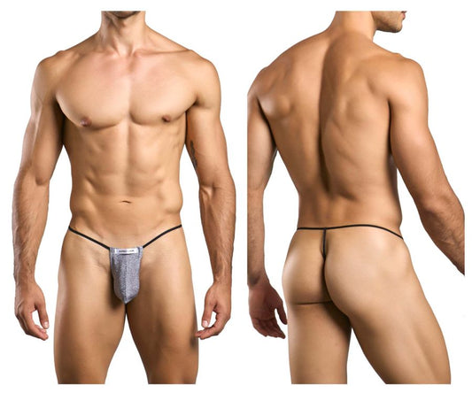 JUSTIN+SIMON XSJ02 Classic G-String Color Lurex Gray