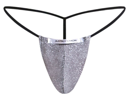 JUSTIN+SIMON XSJ02 Classic G-String Color Lurex Gray