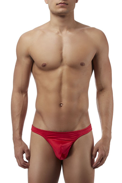 Male Power 442076 Satin Lycra Bong Thong Color Red