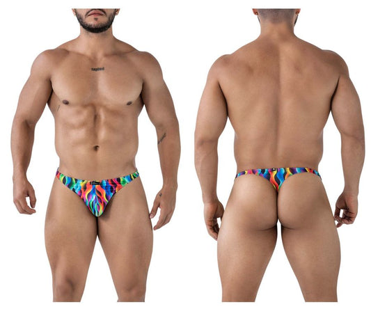 Xtremen 91247 Printed Thongs Color Waves